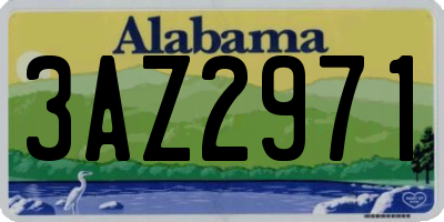 AL license plate 3AZ2971