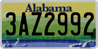 AL license plate 3AZ2992