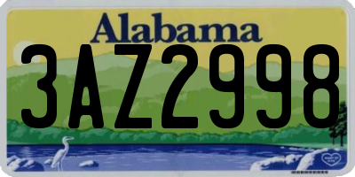 AL license plate 3AZ2998