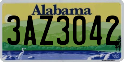 AL license plate 3AZ3042