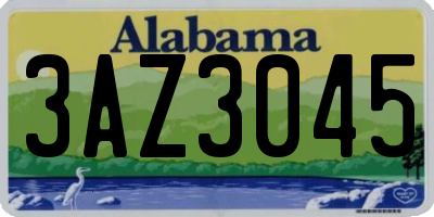 AL license plate 3AZ3045