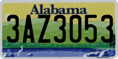 AL license plate 3AZ3053