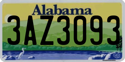 AL license plate 3AZ3093