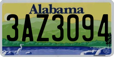 AL license plate 3AZ3094