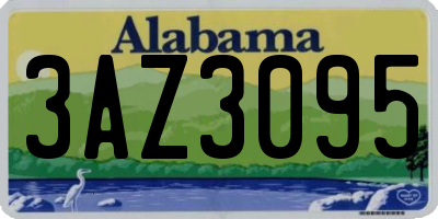 AL license plate 3AZ3095