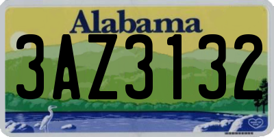 AL license plate 3AZ3132