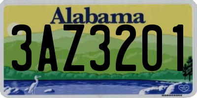 AL license plate 3AZ3201