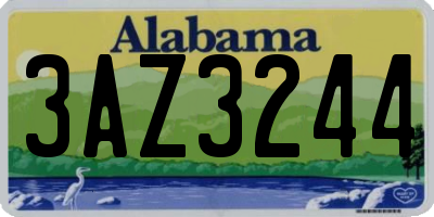 AL license plate 3AZ3244