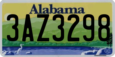 AL license plate 3AZ3298