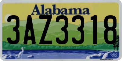 AL license plate 3AZ3318