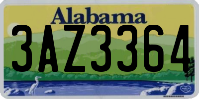 AL license plate 3AZ3364