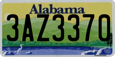 AL license plate 3AZ3370