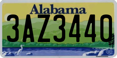AL license plate 3AZ3440