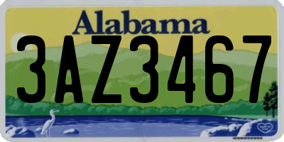 AL license plate 3AZ3467