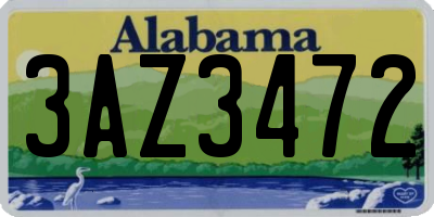 AL license plate 3AZ3472