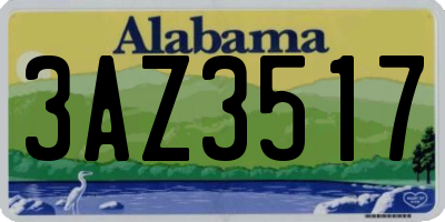AL license plate 3AZ3517