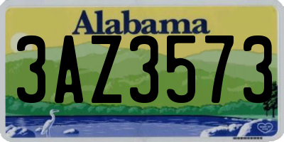 AL license plate 3AZ3573