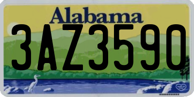 AL license plate 3AZ3590