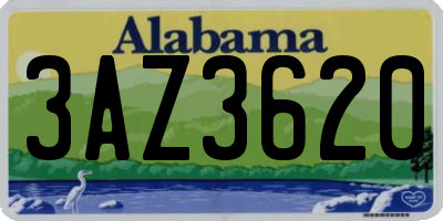 AL license plate 3AZ3620