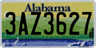 AL license plate 3AZ3627
