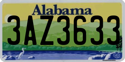AL license plate 3AZ3633