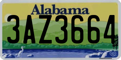 AL license plate 3AZ3664