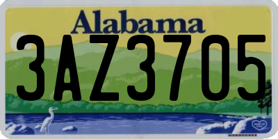 AL license plate 3AZ3705
