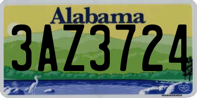 AL license plate 3AZ3724