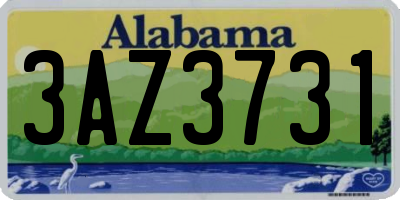 AL license plate 3AZ3731