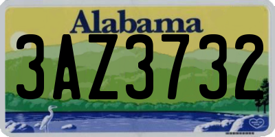 AL license plate 3AZ3732