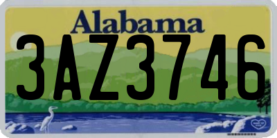 AL license plate 3AZ3746