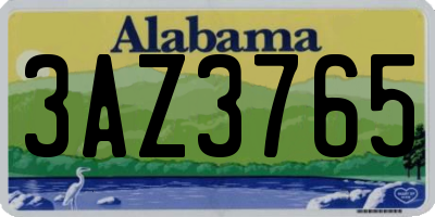 AL license plate 3AZ3765