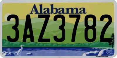 AL license plate 3AZ3782