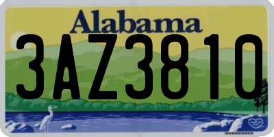 AL license plate 3AZ3810