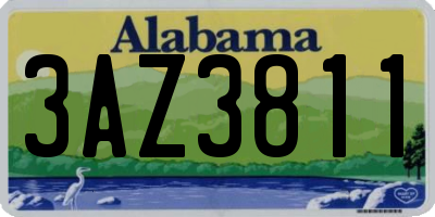 AL license plate 3AZ3811