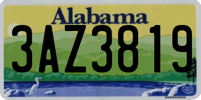 AL license plate 3AZ3819