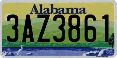 AL license plate 3AZ3861