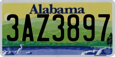 AL license plate 3AZ3897