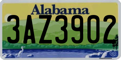 AL license plate 3AZ3902