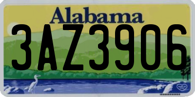 AL license plate 3AZ3906