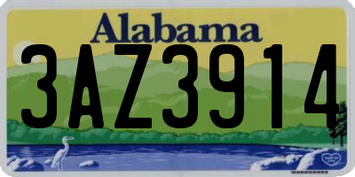 AL license plate 3AZ3914