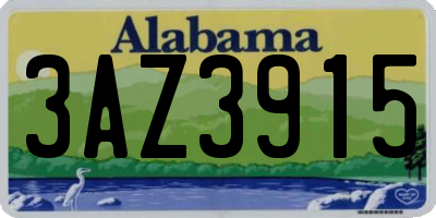 AL license plate 3AZ3915