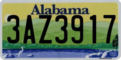 AL license plate 3AZ3917