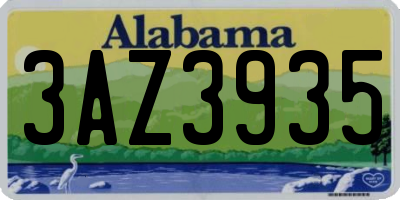 AL license plate 3AZ3935