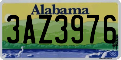 AL license plate 3AZ3976