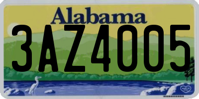 AL license plate 3AZ4005