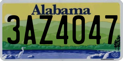 AL license plate 3AZ4047