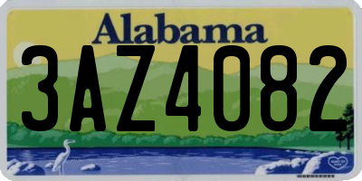 AL license plate 3AZ4082