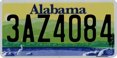 AL license plate 3AZ4084
