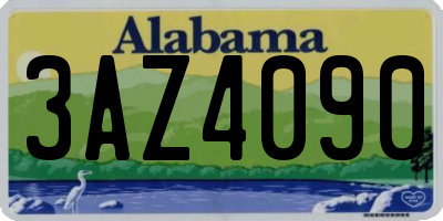 AL license plate 3AZ4090